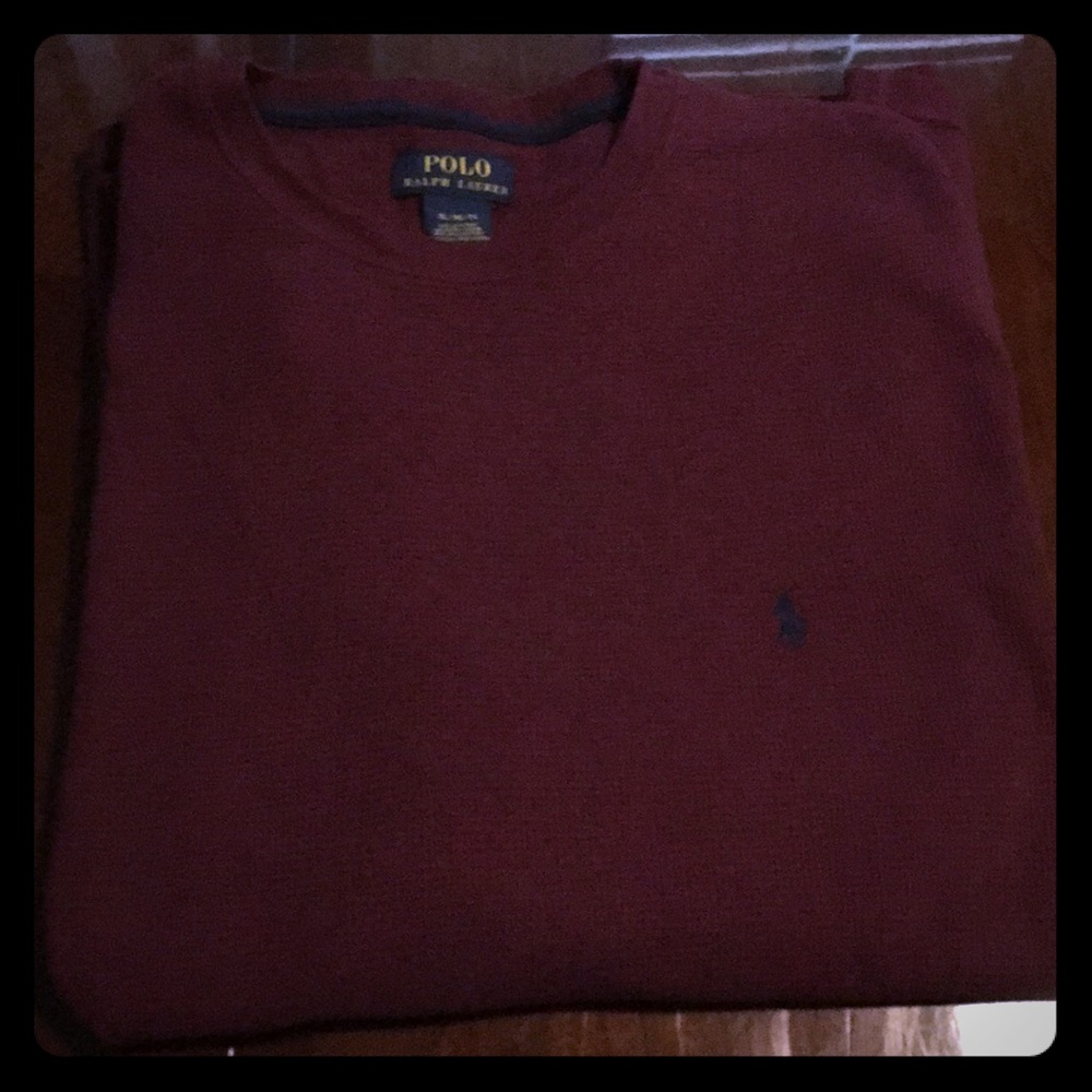 Cute burgundy long sleeve Polo